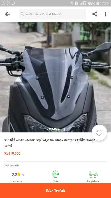 Winsild nmax vector replika,  visor nmax replika tanpa print