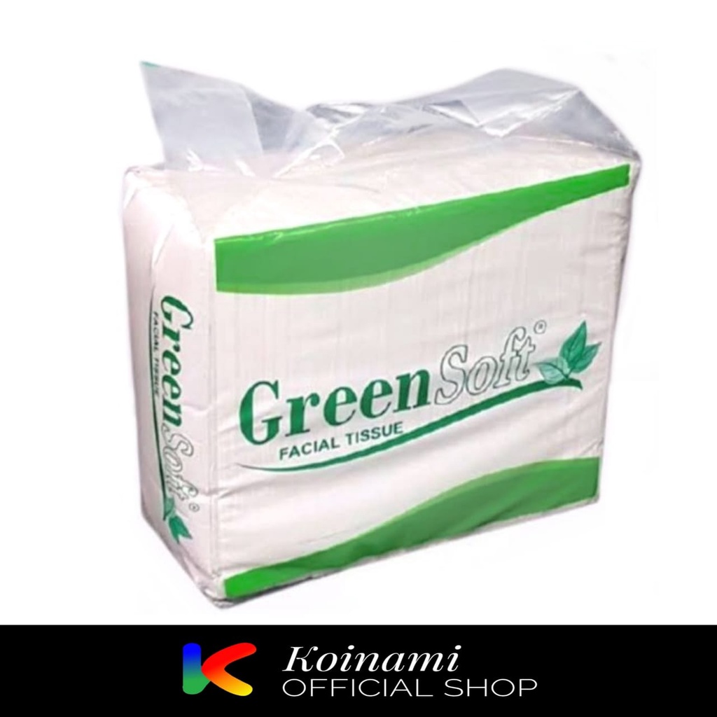 Tissue Green Soft 800gr - Facial Tissue Green Soft - Tissue Pembersih Wajah Serat Alami - Tissue Kucing - Tissue Anjing