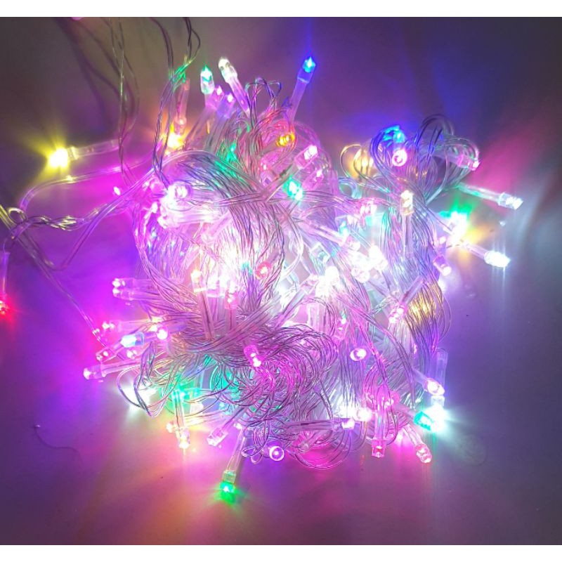 LAMPU NATAL TUMBLER 10 METER RAINBOW LAMPU HIAS TWINKLE