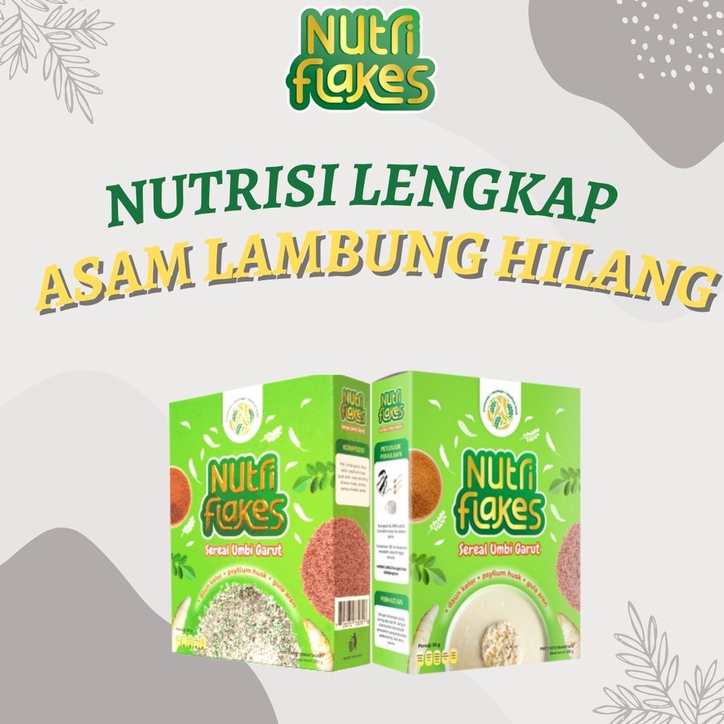 

NUTRIFLAKES - MAKANAN UNTUK DIET DAN REDAKAN ASAM LAMBUNG BERBENTUK SEREAL UNTUK SARAPAN DAN MAKAN MALAM