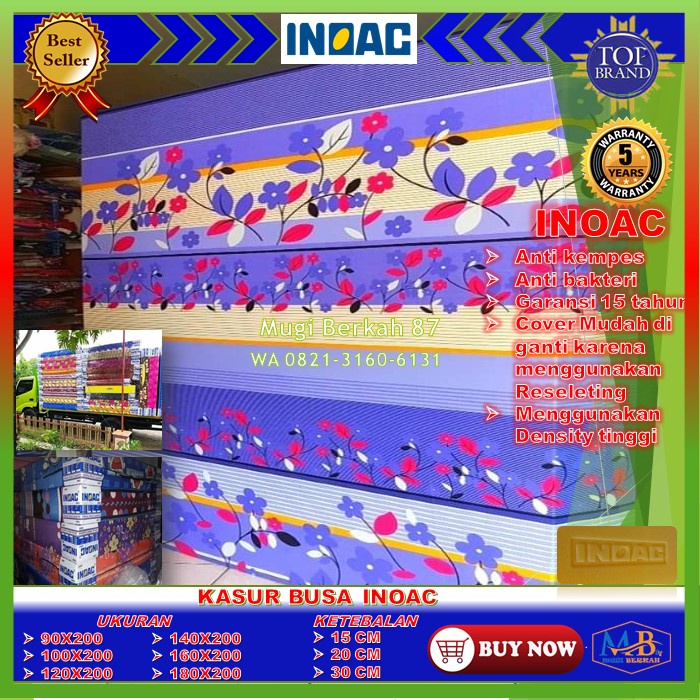 Kasur Busa Inoac Foam 200x180x30