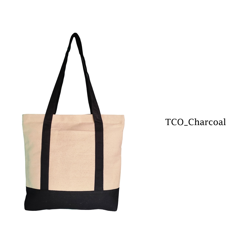 Tote Bag Kanvas Wanita 34x33x5cm Totebag Varian TCO_Charcoal