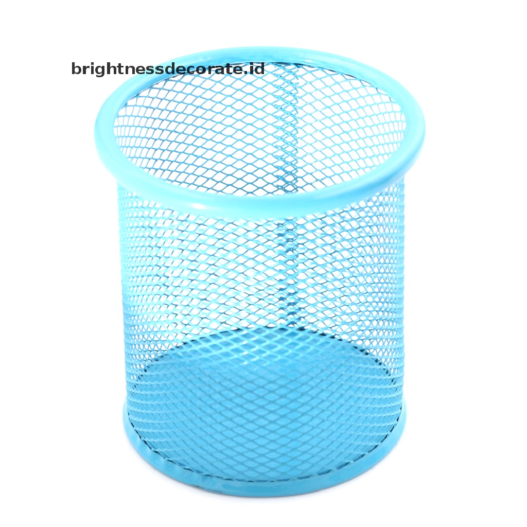 [birth] 1Pcs Mesh Metal Pencil Organizer Storage Office Desk Pen Holder Containersp [ID]