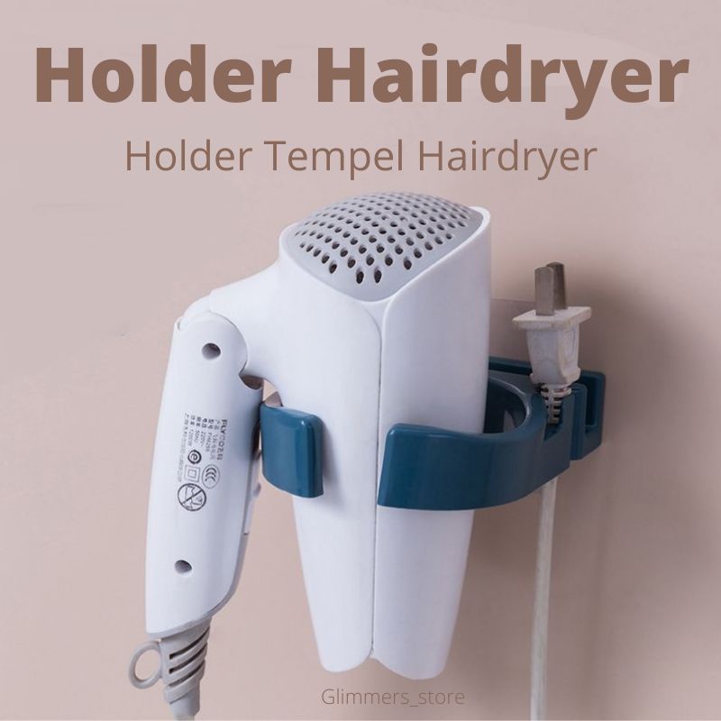 Holder Tempel Hairdryer/ Gantungan Hairdryer/Hairdryer Hanger