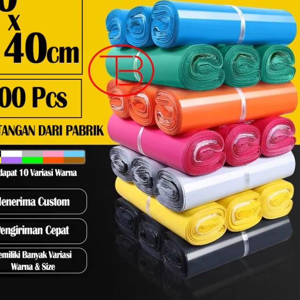 

Polymailer Plastik Packing Olshop 20x40cm Hitam Glossy 50Micron Tebal - Hitam Ekonomis