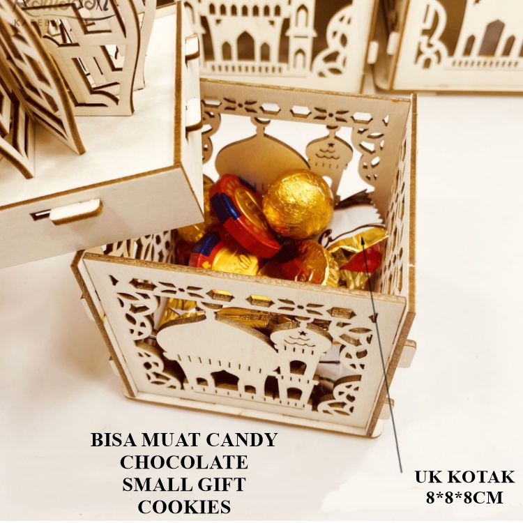 [ORGM] Lampu Pajangan Lampu Dekorasi Rumah DIY Bentuk Kotak Motif Masjid