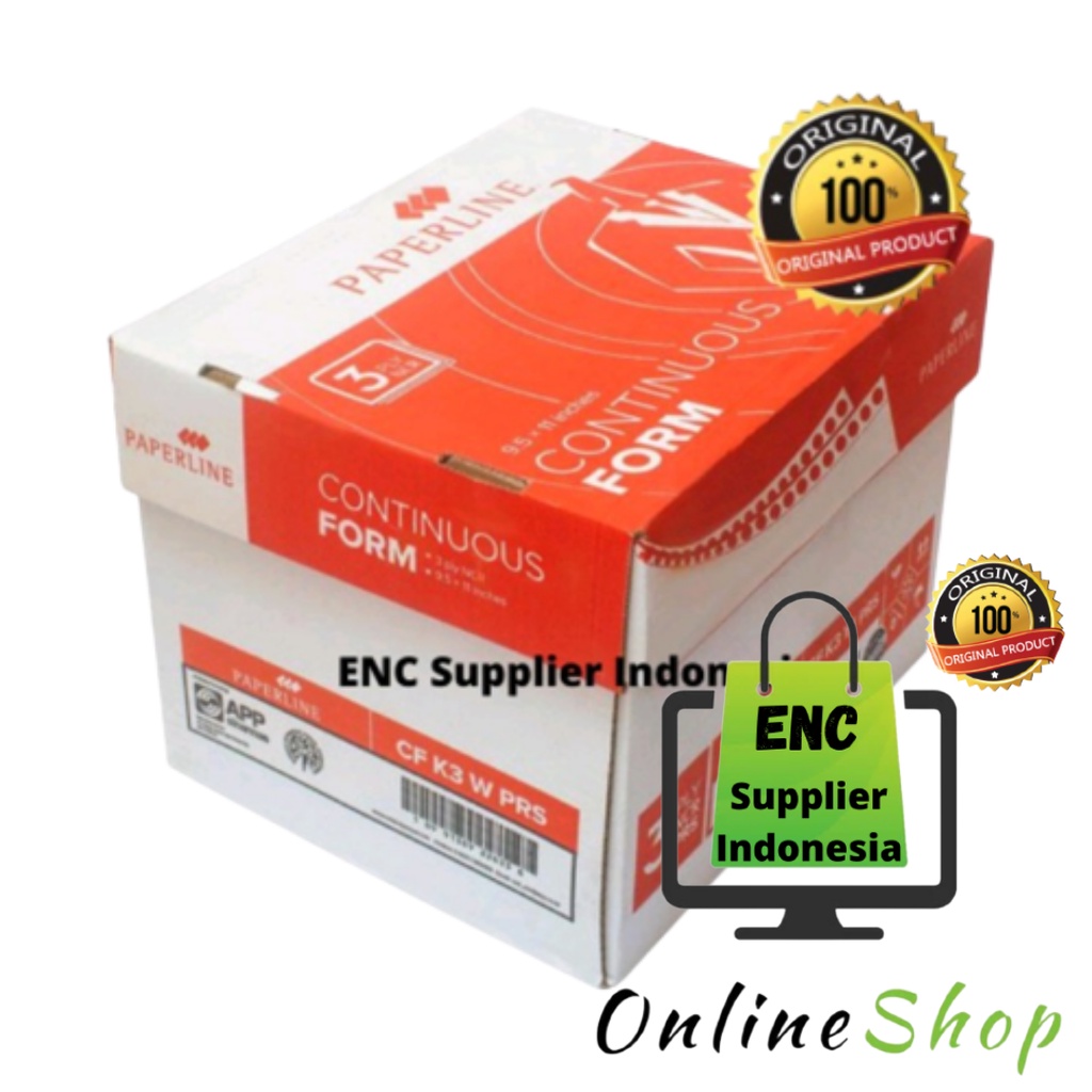 

PAPERLINE 1 box continuous form ppl CF K3 W 3 ply NCR 9.5x11 inches 9.5 x 11 paperline per dus - enc.sup