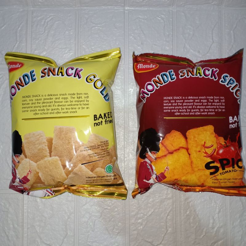 

MONDE SNACK GOLD, MONDE SNACK SPICY TOMATO 60g Warung Online