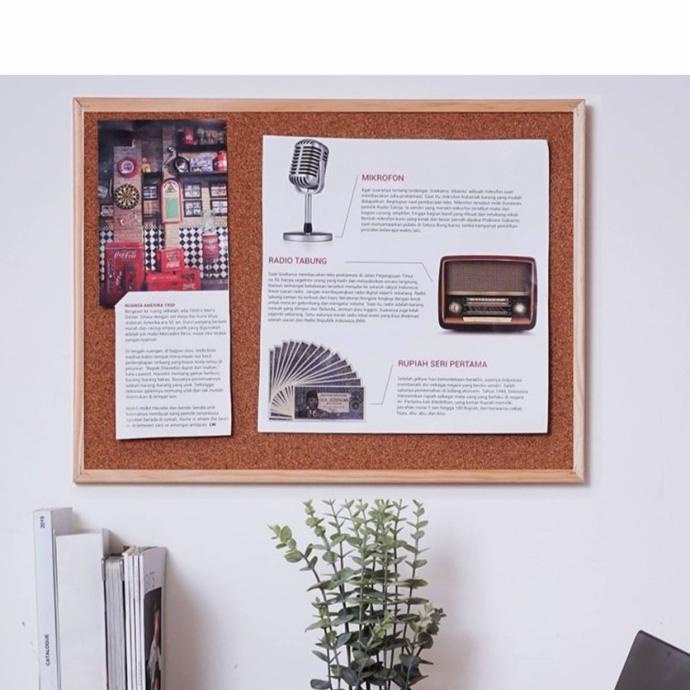 

[COD] Bil silque Cork Board Papan 60x45cm SALE Kode 329
