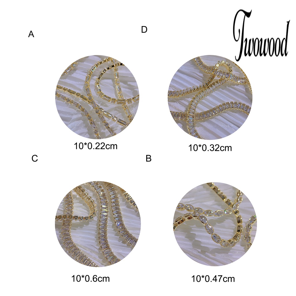 Perhiasan Rantai Zircon 3D Tahan Pudar Untuk Dekorasi Nail Art