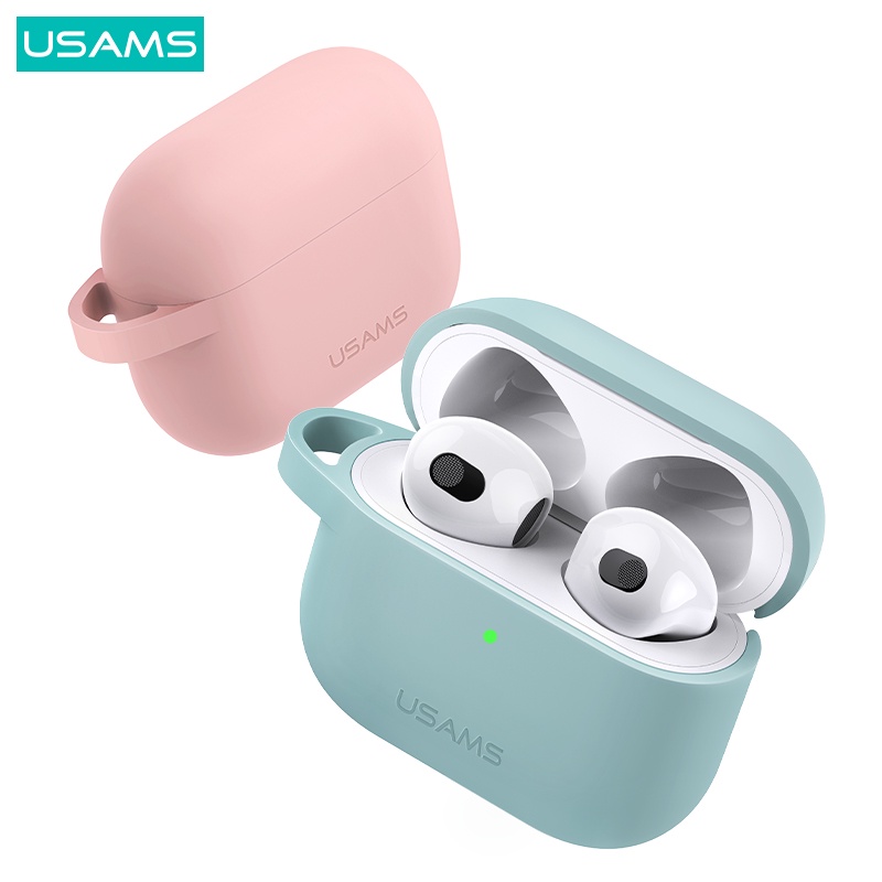 USAMS BH741 Silicone Protective Cover for AirPods 3 With Hook