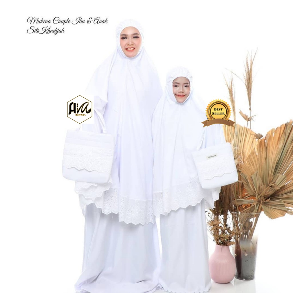 Mukena Khadijah Couple Ibu dan Anak/mukena termurah dan terlaris/bahan katun mikro/bisa COD