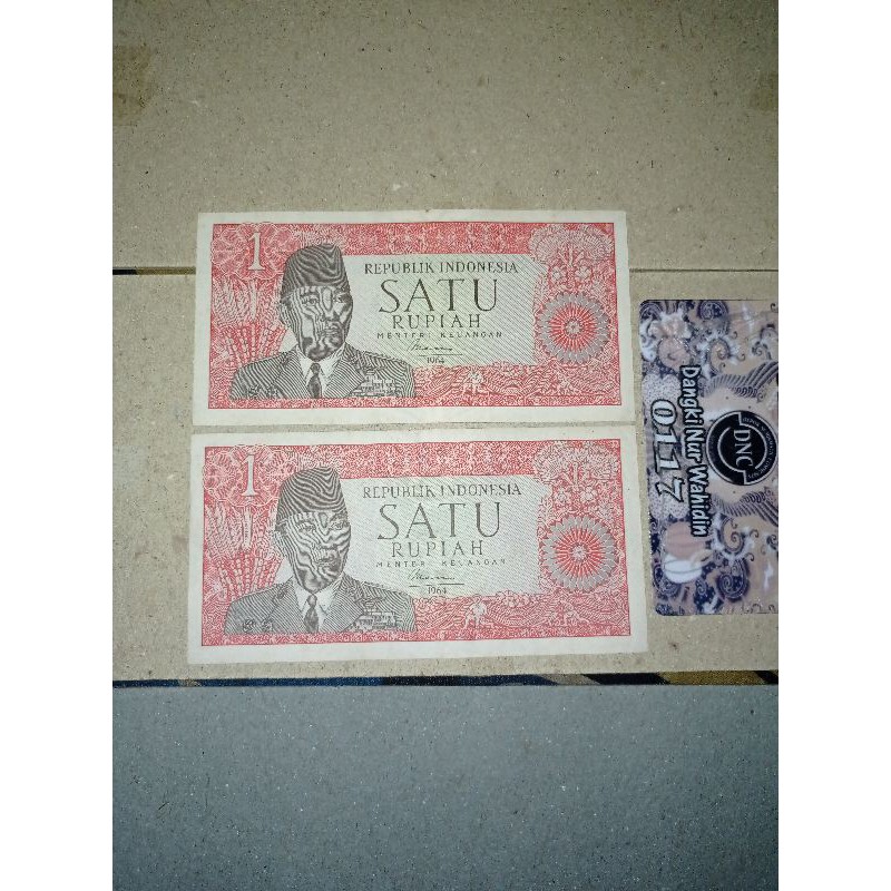 uang kuno 1 rupiah soekarno gress