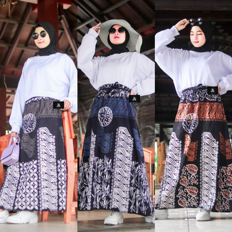 rok batik cap trending bawahan wanita murah rok klok model A