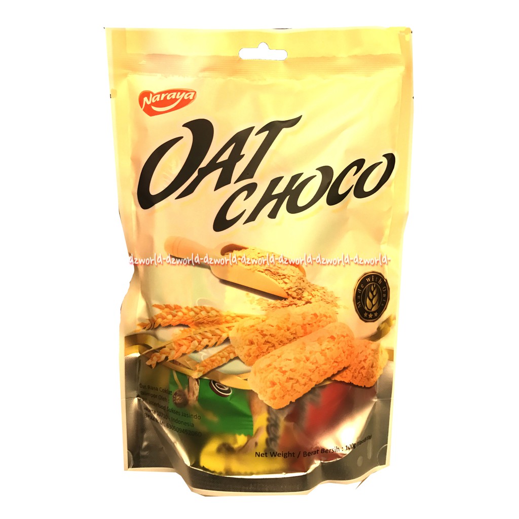 Naraya Oat Choco Original 10pcs Sereal Kaya Serat Oatmilk Rendah Kalori Narraya