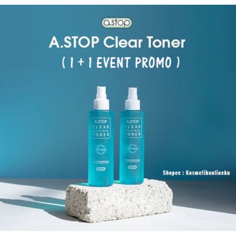 (1+1 event) A STOP CLEAR FACE AND BODY TONER ORIGINAL CHARIS KOREA PROMO 210ML ACNE TREATMENT