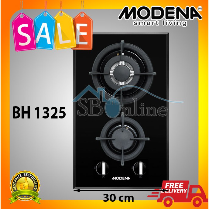 Modena Kompor Tanam Built-In Hob Gas 30 Cm 2 Tungku BH 1325 Harga Pabrik