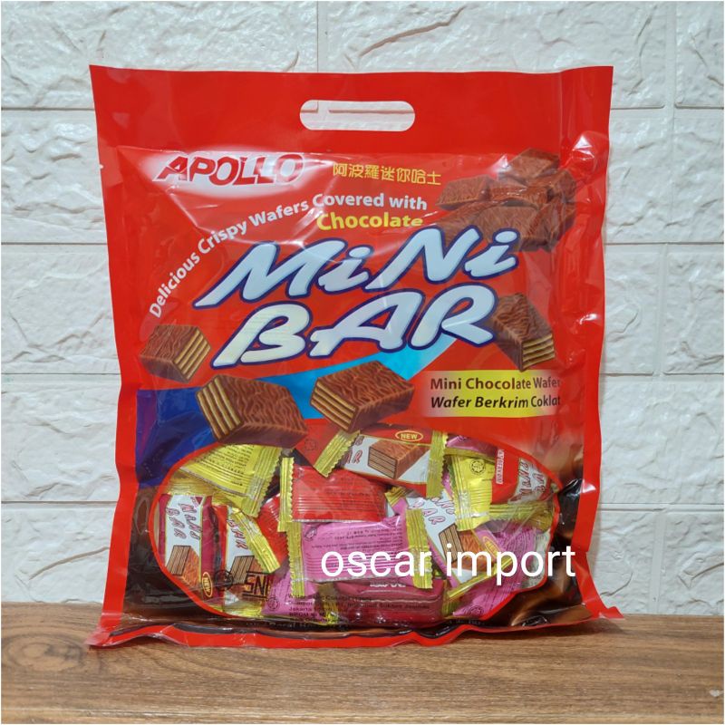 

Apollo Minibar rasa Coklat isi 50pcs wafer berkrim