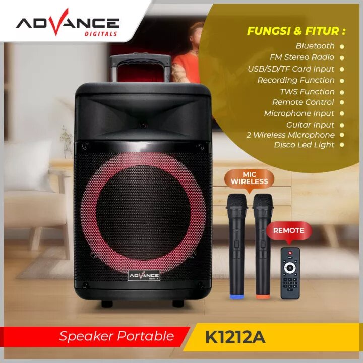 Advance Speaker Portable Meeting 12 inch Bluetooth K1212A