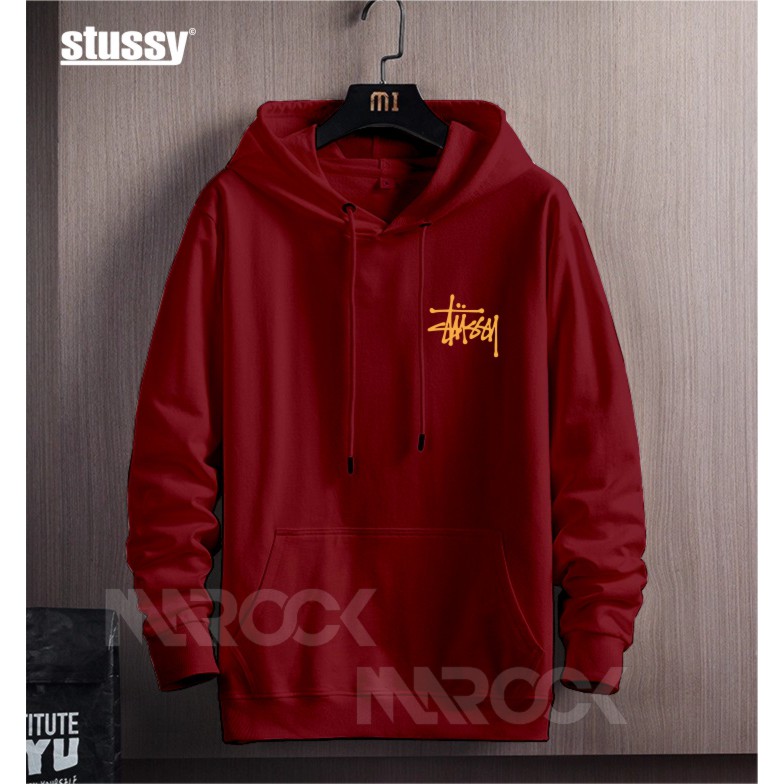 TERMURAH !! COD Jaket Sweater Hoodie Pria Distro stussy Original Big Size Jumbo M - XXL