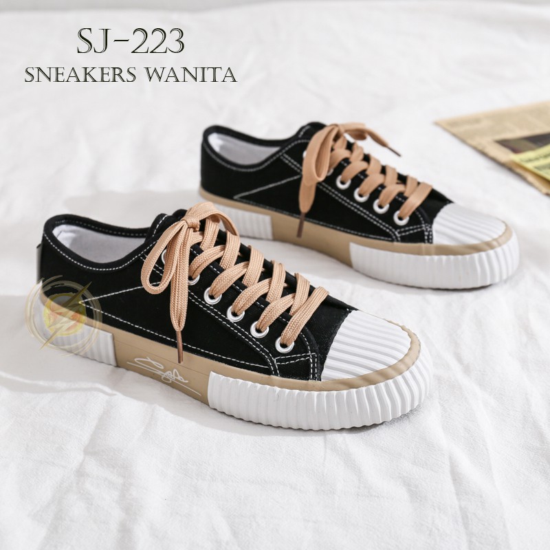 【Jwalk】Sepatu Sneakers Wanita Casual Wear ala Korea Import Kualitas Super Premium - 223 (NO BOX)