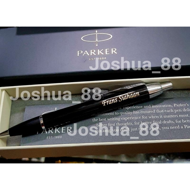 

Pulpen Parker IM Original Black Silver Bisa Ukir Nama Sendiri