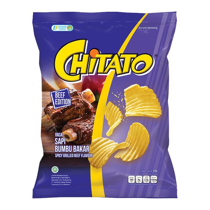 

Chitato Snack Potato Chips Sapi Bumbu Bakar 68 gram