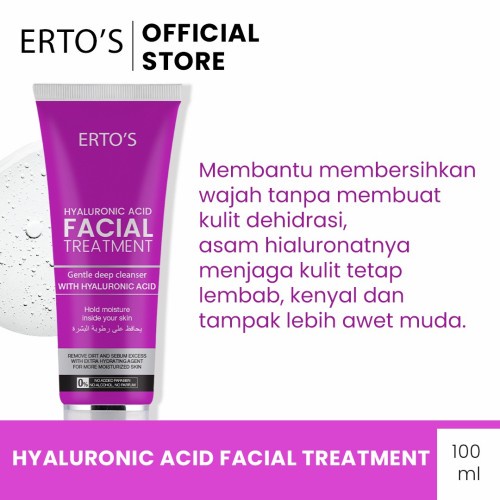 [COD] Sabun Muka Cleanser Wajah Kulit Kering - HYALURONIC ACID FACIAL TREATMENT ORIGINAL BPOM