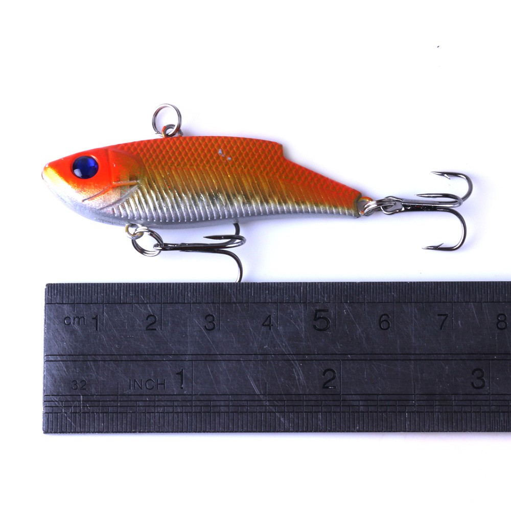 HENGJIA 1pcs 5.5cm/10g Umpan VIB pancing 3d lifelike eyes swimbait ikan fishing lure ikan hooks kait