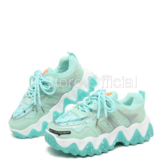 K-Store Official - PVN Sepatu Sneakers Wanita Putih Sport Shoes White 250