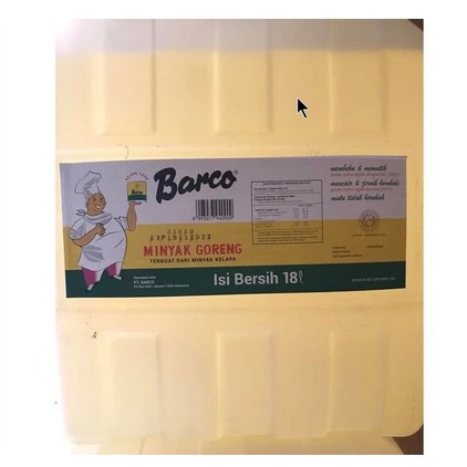 

barco minyak goreng kelapa 18 Liter original jerigen