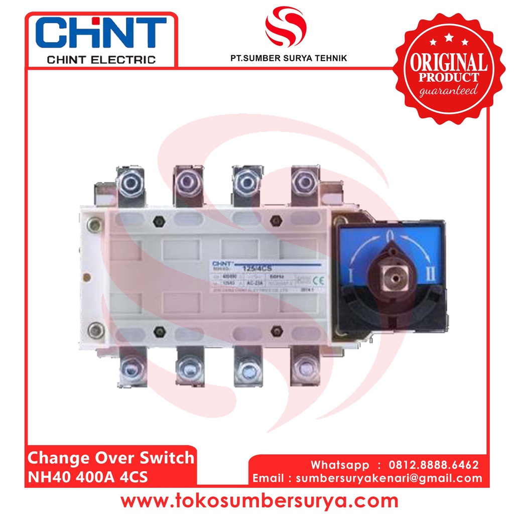 Change over switch (COS) NH40 4P 400A Merek chint