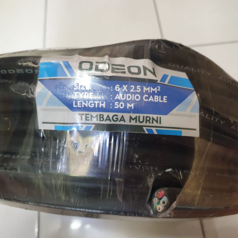 Kabel speaker 6x2.5 merk Odeon kabel 6x2.5 mm warna hitam odeon