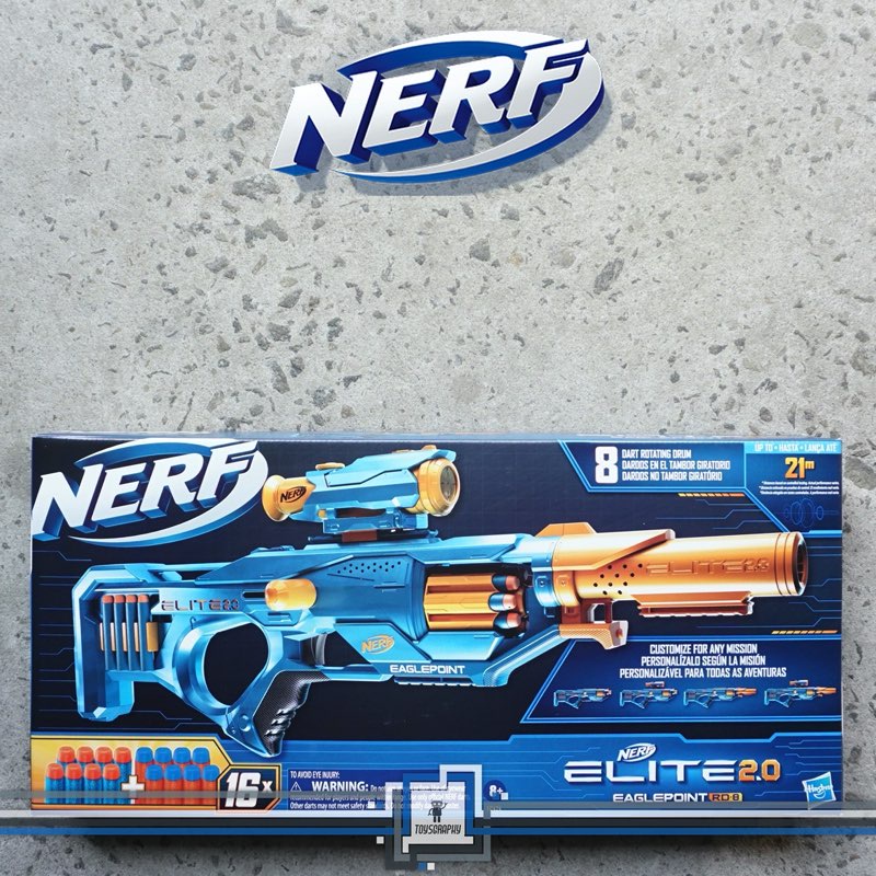 Nerf Elite 2.0 EAGLEPOINT RD8 Blaster Alphahawk Sniper Rifle 4 in 1
