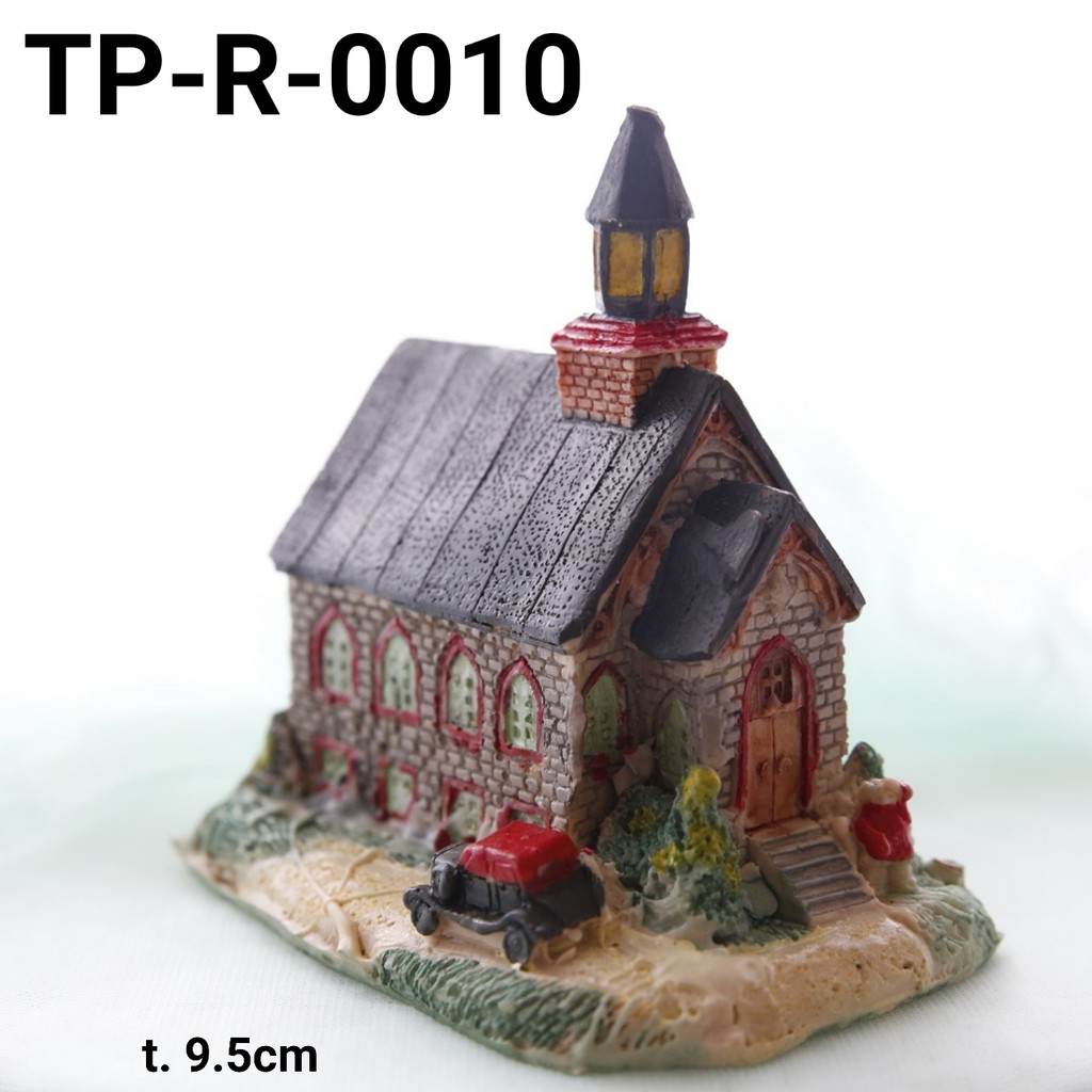 TP-R-0010 Cake topper patung pajangan resin menara kastil istana yamama baking