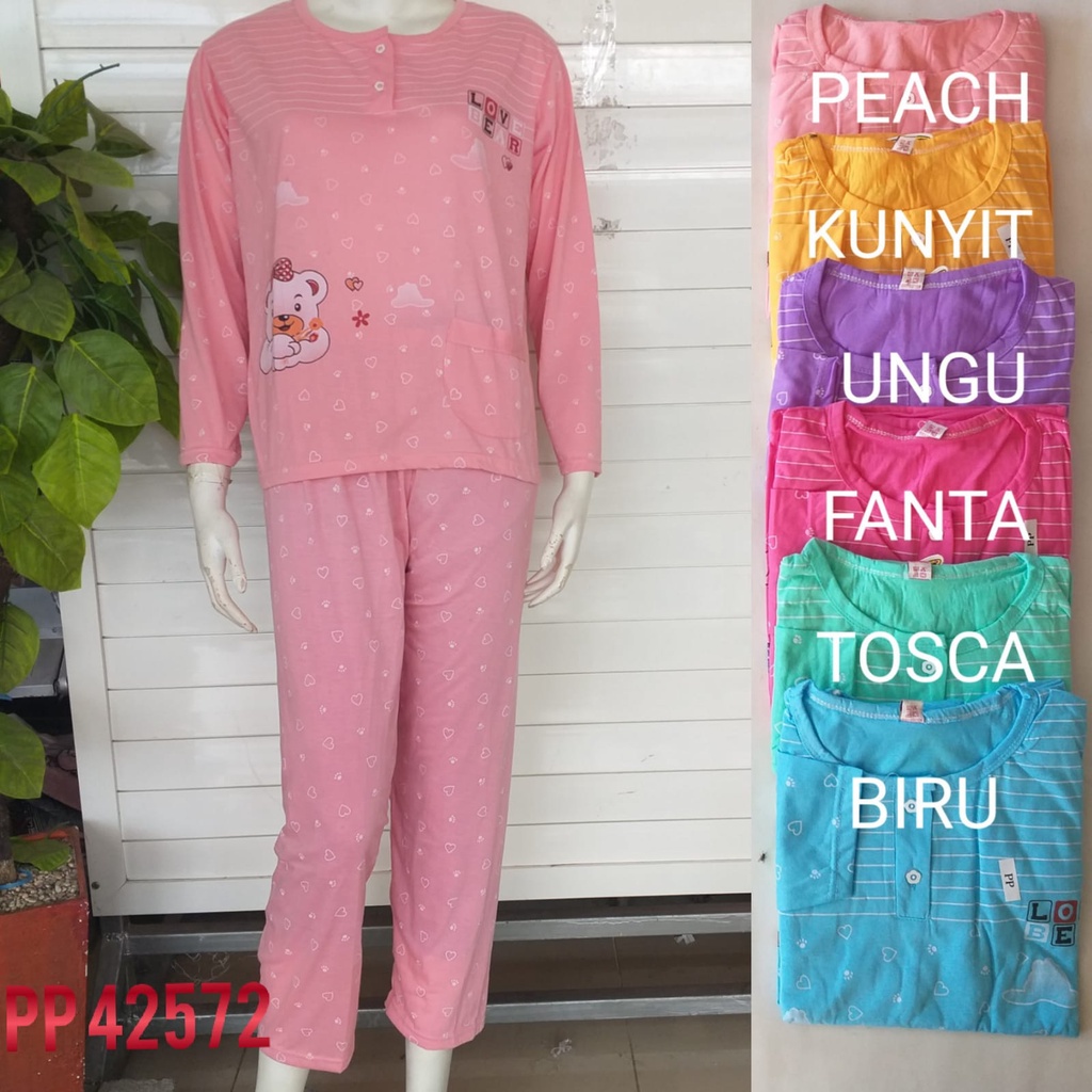 gof BABYDOLL THEDDA PP 2 Dewasa Standart Setelan Baju Tidur Busui Celana Panjang Lengan Panjang Piyama