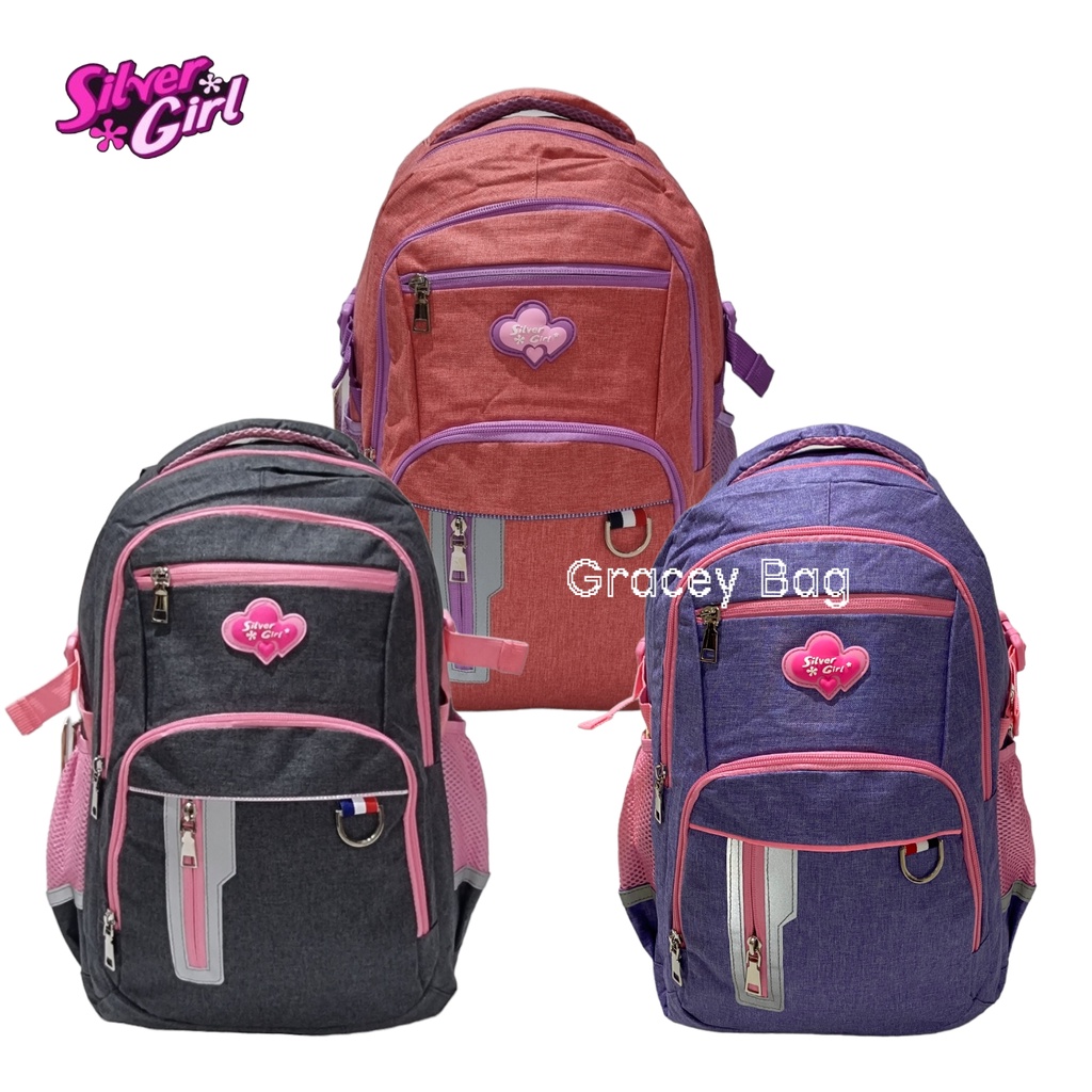 GB-71123F Tas Ransel Anak Perempuan / Remaja Silvergirl