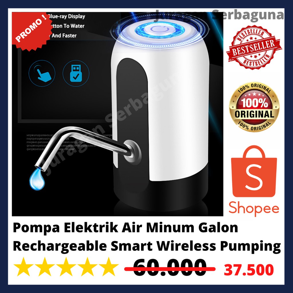 Pompa Elektrik Air Minum Galon Rechargeable Smart Wireless Pumping