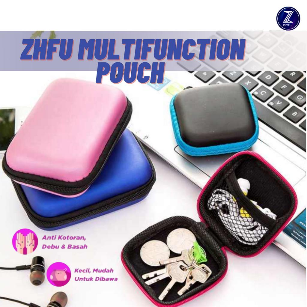 Zhfu Pouch Kotak Tempat Penyimpanan Case Organizer Holder Box Storage Earphone Headset Kabel Charger Jumbo Persegi Panjang Waterproof