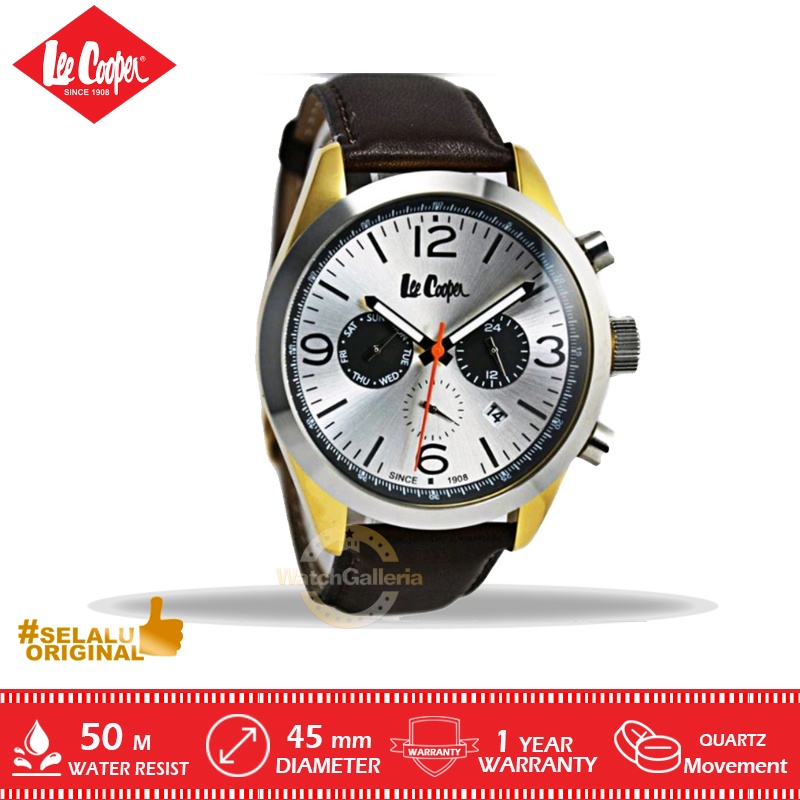 Jam Tangan Pria Lee Cooper LC-84G-G Original Murah