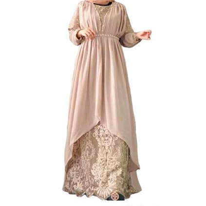 Dress  / Gamis Lebaran / Kondangan/ Pesta Brukat Emily Queen