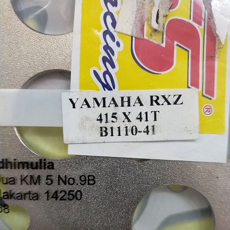 SSS RK TK 415 RX GEAR GER BELAKANG RXZ  JUPITER VEGA RX KING JUPITER Z VEGA R mx135 Ger tipis-SSS 415 x 41