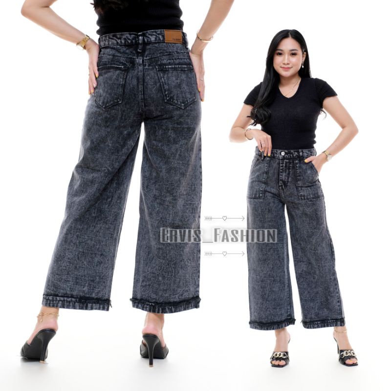 Celana Kulot 28 - 34 Jumbo Celana Jeans Wanita