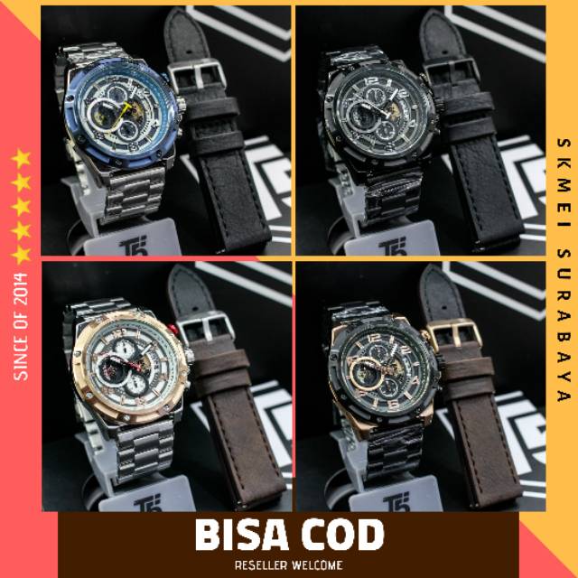 [ COD / BAYAR DI TEMPAT ] T5 H 3706 JAM TANGAN PRIA ORIGINAL ANTI AIR CHRONO AKTIF LIMITED EDITION