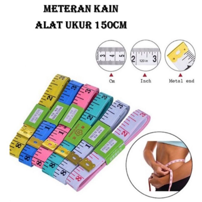 Meteran Tukang Baju Gulung Laser Badan Mini Meteran Jahit Alat Ukur Multifungsi 150CM / Meteran Baju