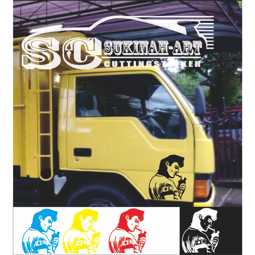 Cutting Sticker Mobil Gambar Laki Laki Sedang Meroko Buat Di Mobil Truk Box Mobil Pribadi Dll Shopee Indonesia