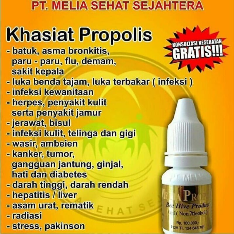 MELIA PROPOLIS PRODUK PT MELIA SEHAT SEJAHTERA ORIGINAL 100%
