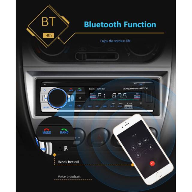 Tape Audio Mobil Bluetooth Car Mp3 Player - Jsd-530