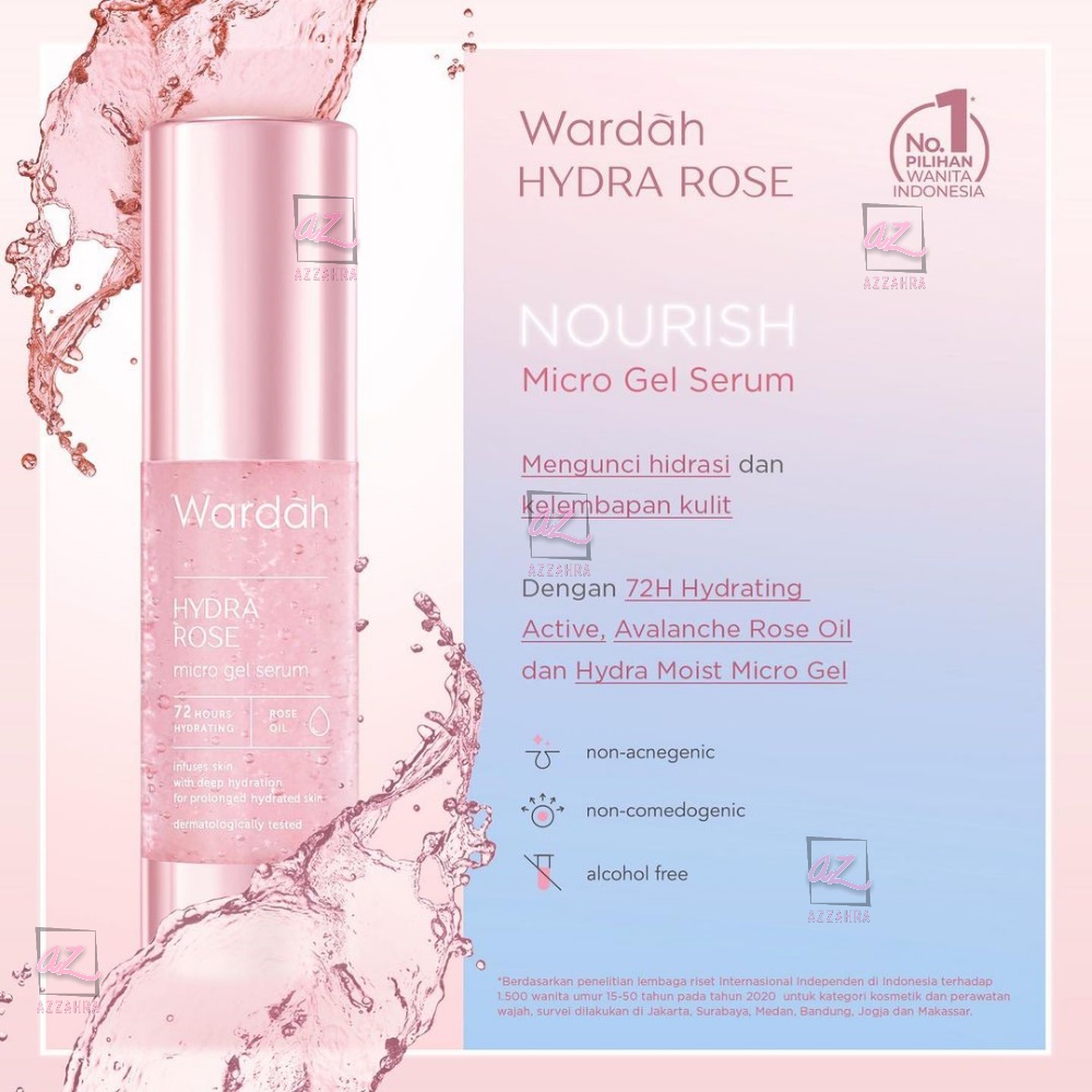 WARDAH Hydra Rose Series ( Perawatan Kulit Kering ) ORIGINAL BPOM