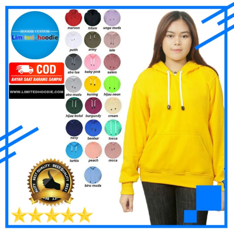 Bahan [HIGH QUALITY] Jaket Hoodie Jumper Cotton Fleece